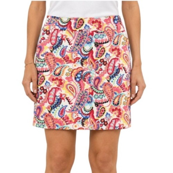 Talbots Dresses & Skirts - Talbots Pencil Skirt Women 12 Persian Pink Multicolor Floral Paisley Preppy Boho